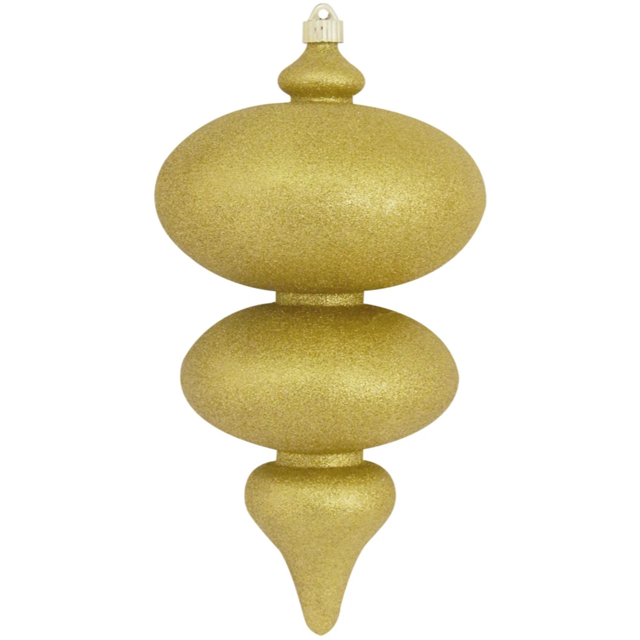 Metallic Gold Shatterproof Christmas Finial Ornament 15" (380mm) 1 Metallic Gold Shatterproof Christmas Finial Ornament 15" (380mm)