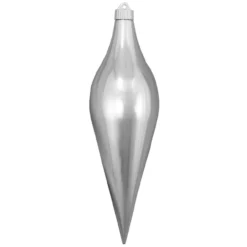 Ice Silver Shatterproof Christmas Long Drop Ornament 12.5" (320mm)