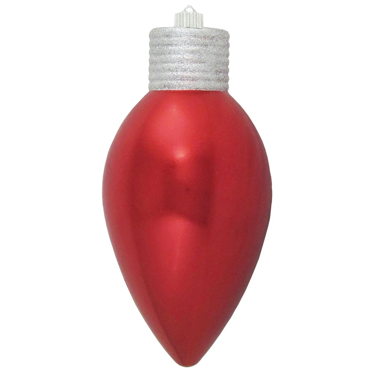 12" Sonic Red And Silver Shatterproof Shiny C9 Light Bulb Christmas Ornament 1 12" Sonic Red And Silver Shatterproof Shiny C9 Light Bulb Christmas Ornament