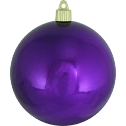 4ct Vivacious Purple Shatterproof Shiny Finish Christmas Ball Ornaments 4.75" (120mm)