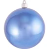 4ct Polar Blue Shatterproof Shiny Finish Christmas Ball Ornaments 4.75" (120mm)