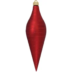 Alert Red Shatterproof Christmas Long Drop Ornament 12.5" (320mm)