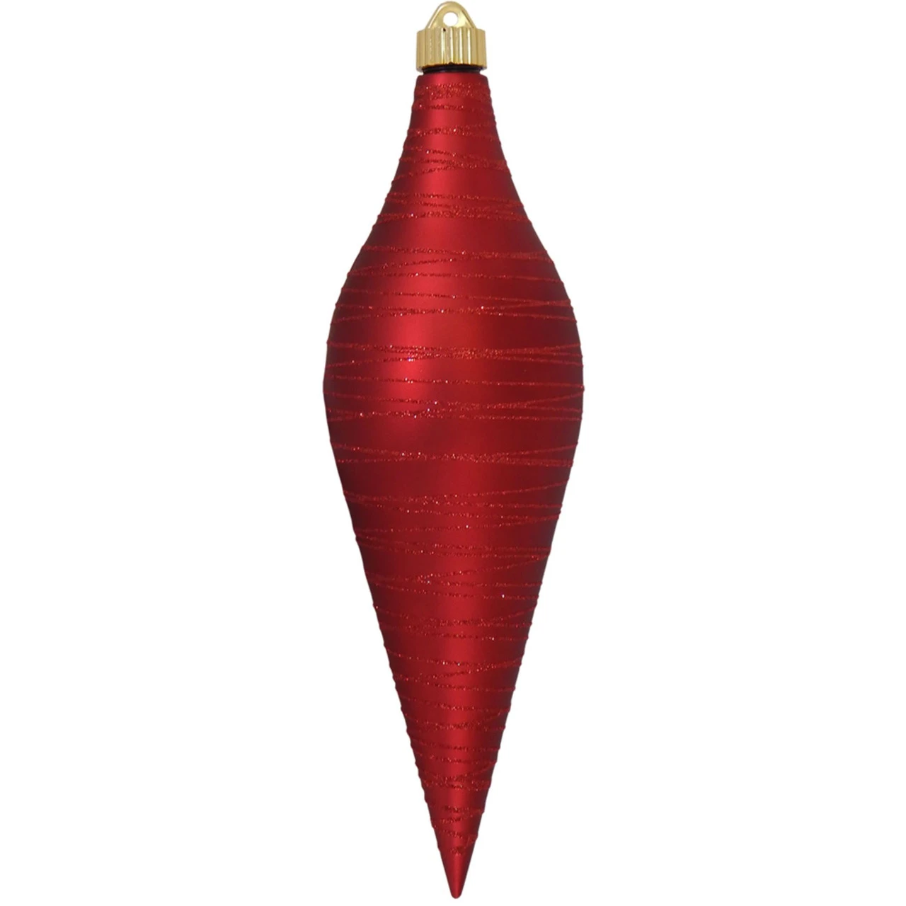 Alert Red Shatterproof Christmas Long Drop Ornament 12.5" (320mm) 1 Alert Red Shatterproof Christmas Long Drop Ornament 12.5" (320mm)