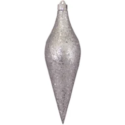 Silver Shatterproof Christmas Long Drop Ornament 12.5" (320mm)