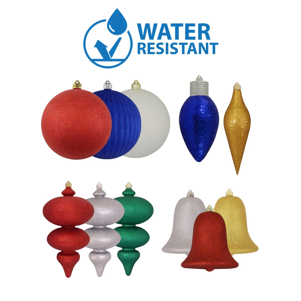 Royal Blue Shatterproof Christmas Long Drop Ornament 12.5" (320mm) 3 Royal Blue Shatterproof Christmas Long Drop Ornament 12.5" (320mm) - Image 3