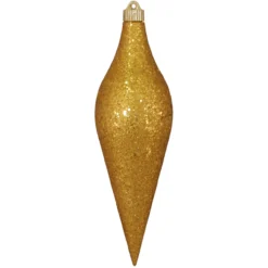 Fire Gold Shatterproof Christmas Long Drop Ornament 12.5" (320mm)