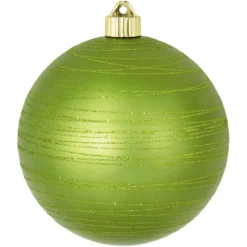 2ct Krypton Green And Lime Tangles Shatterproof Matte Christmas Ball Ornaments 6" (150mm)