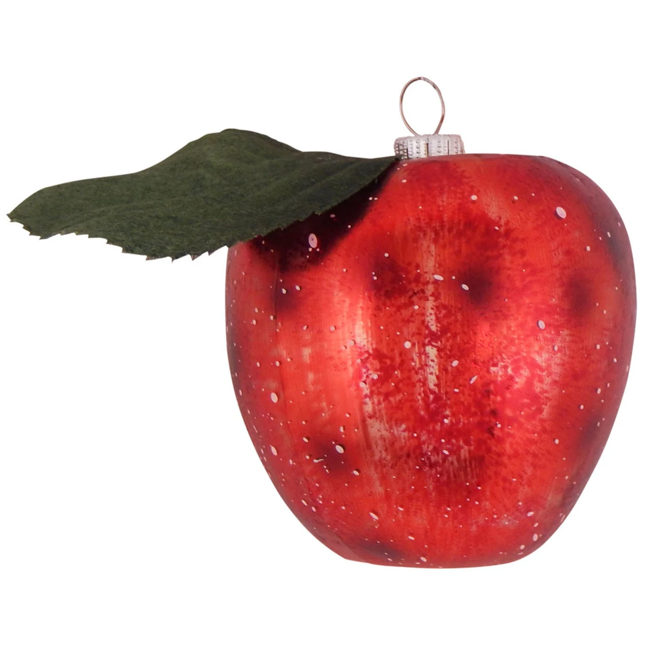 2.5" Red Apple Glass Christmas Ornament 1 2.5" Red Apple Glass Christmas Ornament