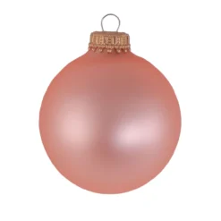 8ct Coral Matte Glass Christmas Ball Ornaments 2.5" (67mm)