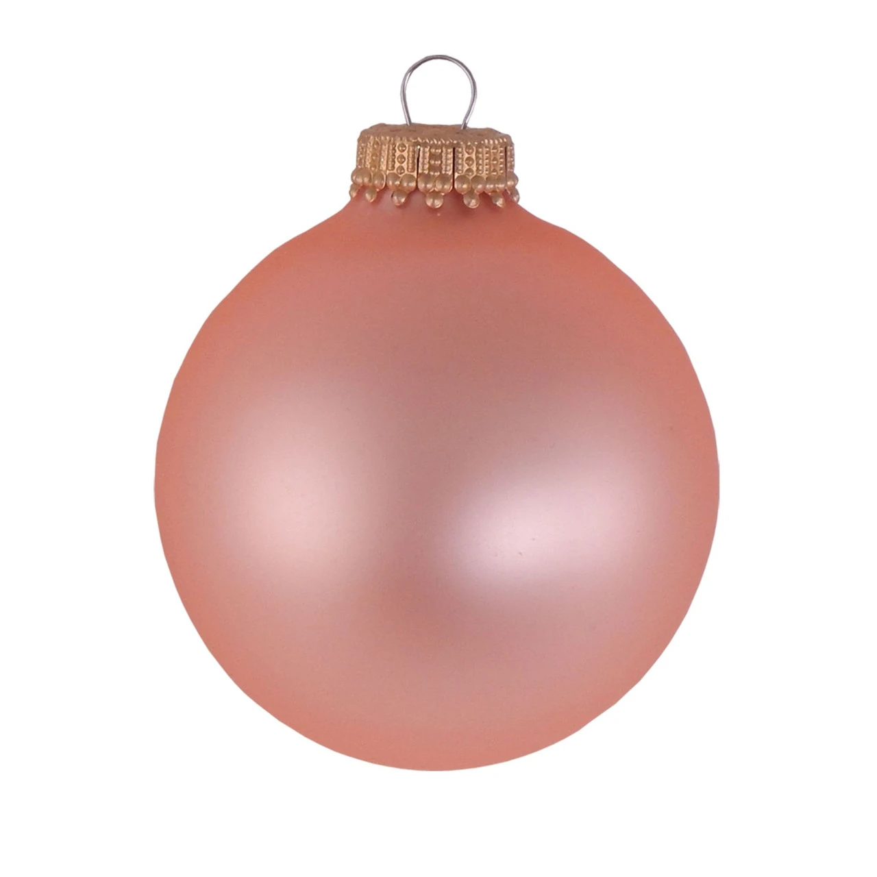 8ct Coral Matte Glass Christmas Ball Ornaments 2.5" (67mm) 1 8ct Coral Matte Glass Christmas Ball Ornaments 2.5" (67mm)