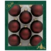 8ct Swiss Chocolate Matte Glass Christmas Ball Ornaments 2.5" (67mm)