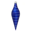 Regal Blue And Silver Shatterproof Christmas Long Drop Ornament 12.5" (320mm)