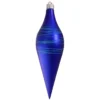 Regal Blue Long Drop With Serenity Tangle Band Shatterproof Glitter Christmas Ornament 12.5" (320mm)
