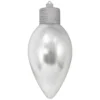 12" Silver Shatterproof Shiny C9 Light Bulb Christmas Ornament