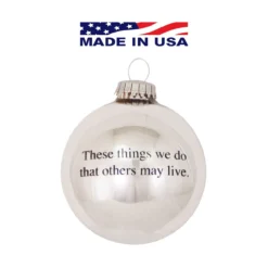 Silver Emergency Medical Services Logo Christmas Ball Ornaments 3.25" (80mm) -Christmas Trees Shop dcki kbx73001 3 77221.1667561572