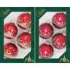 8ct Red Nativity And Bethlehem Scene Christmas Ball Ornaments 2.5" (67mm)