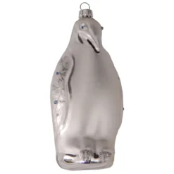 5" Silver Penguin Contemporary Christmas Ornament