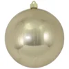 Shiny Champagne Silver Shatterproof Christmas Ball Ornament 8" (200mm)