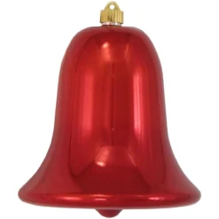 9" Sonic Red Shatterproof Shiny Christmas Bell Ornament