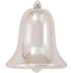 9" Silver Shatterproof Shiny Christmas Bell Ornament