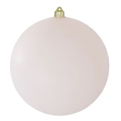 Matte Cloud White Shatterproof Christmas Ball Ornament 8" (200mm)