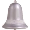 9" White And Silver Dot Shatterproof Christmas Bell Ornament