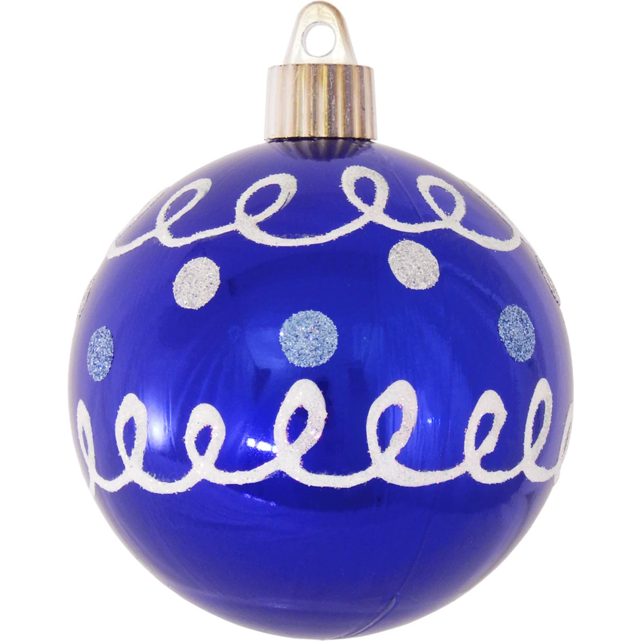 4ct Azure Blue Loops And Dots Shatterproof Shiny Christmas Ball Ornaments 3.25" (80mm) 1 4ct Azure Blue Loops And Dots Shatterproof Shiny Christmas Ball Ornaments 3.25" (80mm)
