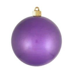 2ct Candy Crocus Purple Shatterproof Shiny Christmas Ball Ornaments 6" (150mm)