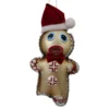 6.25" Red And Gold Gingerbread Man With Santa Hat Christmas Ornament