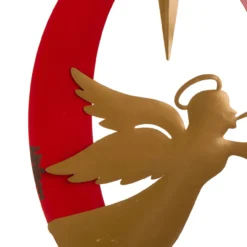 3' Red And Gold Metal Christmas JOY Angel Yard Stake, Wall Decor, Or Standing Decor -Christmas Trees Shop dglit 2010200006 4 87910.1667602153