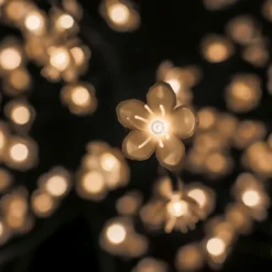 47.25" White And Black Outdoor Cherry Blossom Tree With Floral Lights -Christmas Trees Shop dhine 39049 ww 4 46685.1667621680