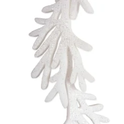 Set Of 2 White Hanging Foam Garland Leaves 51" 7 Set Of 2 White Hanging Foam Garland Leaves 51" -Christmas Trees Shop dii camz38022 3 00224.1667490748