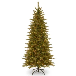 7.5’ Pre-Lit Sierra Spruce Slim Artificial Christmas Tree – Clear Lights