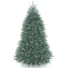 6.5' Pre-Lit Dunhill Blue Fir Hinged Artificial Christmas Tree - Clear Lights