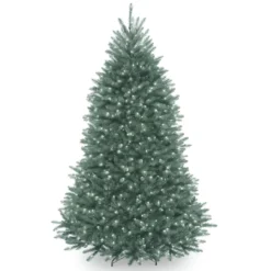 6.5' Pre-Lit Dunhill Blue Fir Hinged Artificial Christmas Tree - Clear Lights