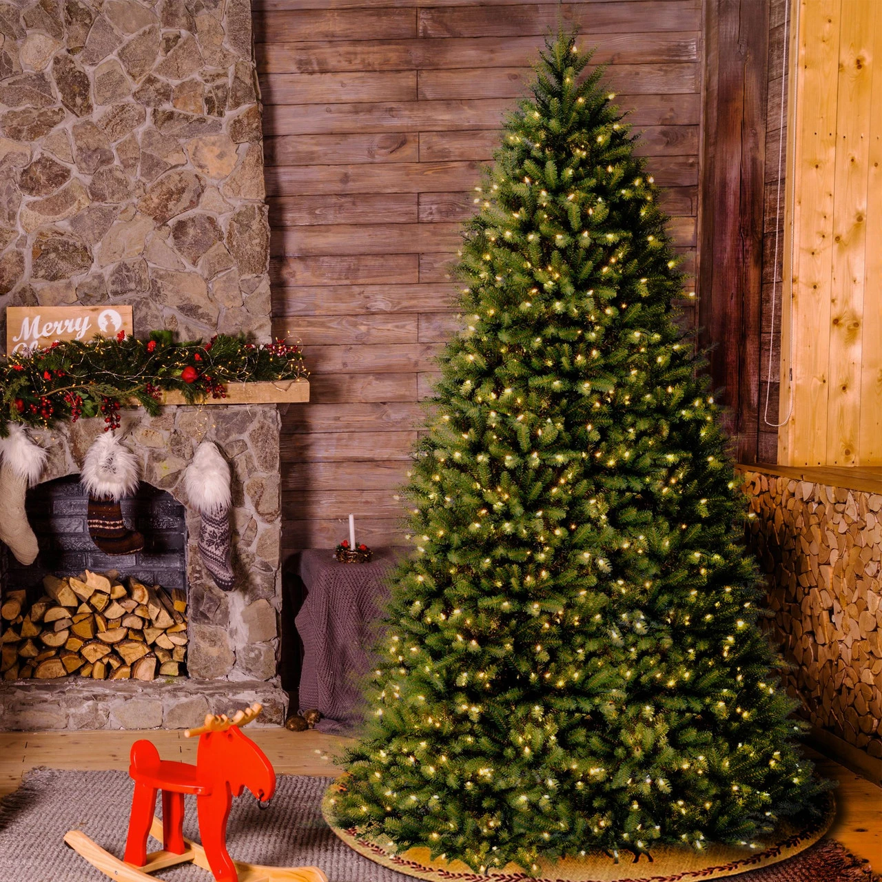 10’ Pre-Lit Dunhill Fir Artificial Christmas Tree - Clear Lights 2 10’ Pre-Lit Dunhill Fir Artificial Christmas Tree - Clear Lights - Image 2