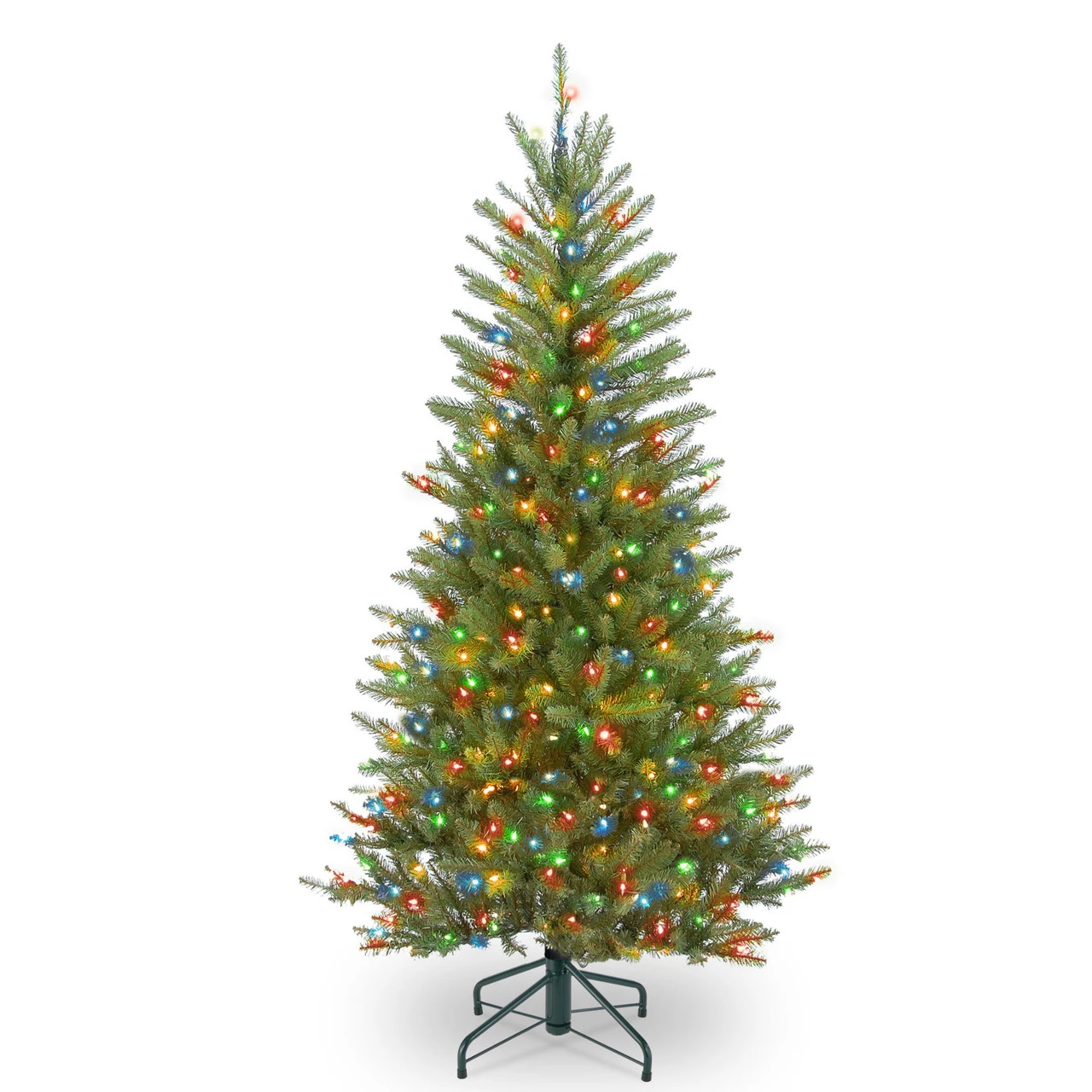 4.5’ Pre-lit Dunhill Fir Slim Artificial Christmas Tree – Multicolor Lights 1 4.5’ Pre-lit Dunhill Fir Slim Artificial Christmas Tree – Multicolor Lights