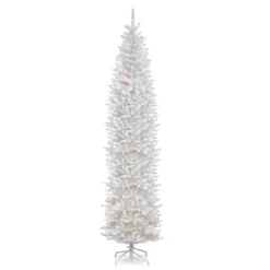 12' Pre-Lit Kingswood White Fir Pencil Artificial Christmas Tree - Clear Lights