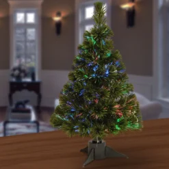 24" Pre-Lit Ice Artificial Fiber Optic Christmas Tree – Multicolor LED Lights -Christmas Trees Shop dnat szi7 172 24b 1 3 17099.1667575689