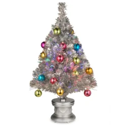 2.5' Pre-Lit Medium Fireworks Ornamented Embellished Artificial Christmas Tree - Multicolor LED Lights