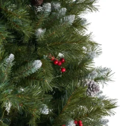 7.5' Pre-Lit Medium Mixed Spruce Artificial Christmas Tree With Frosted Branches - Clear Lights -Christmas Trees Shop dnhhf 307360 5 02207.1667662860