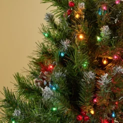 4.5' Pre-Lit Full Mixed Spruce Artificial Christmas Tree With Frosted Branches - Multicolor Lights -Christmas Trees Shop dnhhf 307367 3 73119.1667678360