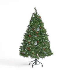 4.5' Pre-Lit Full Mixed Spruce Artificial Christmas Tree With Frosted Branches - Multicolor Lights -Christmas Trees Shop dnhhf 307367 6 13858.1667678361