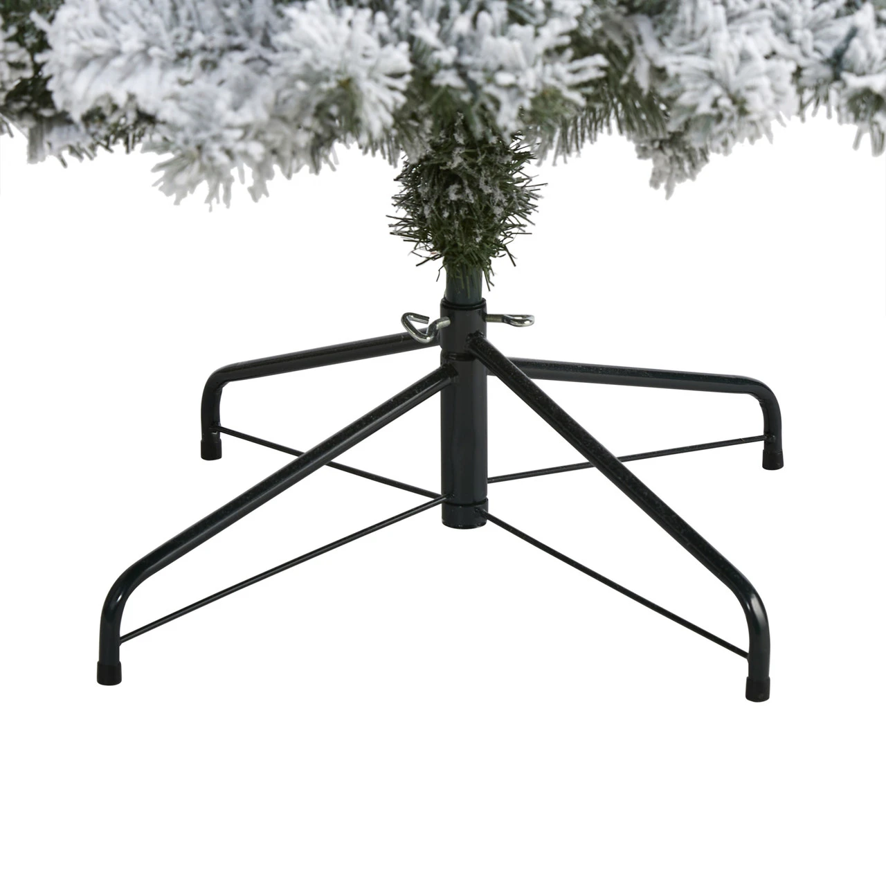 8’ Pre-Lit Flocked Fir Artificial Christmas Tree, Clear LED Lights 4 8’ Pre-Lit Flocked Fir Artificial Christmas Tree, Clear LED Lights - Image 4