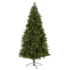 7’ Pre-Lit Grand Teton Artificial Half Wall Christmas Tree, Clear LED Lights