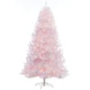 7.5’ X 54” Pre-Lit Full Northern Fir White Artificial Christmas Tree - Clear Lights