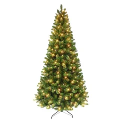 7.5' Pre-lit Virginia Pine Artificial Christmas Tree, Clear Lights
