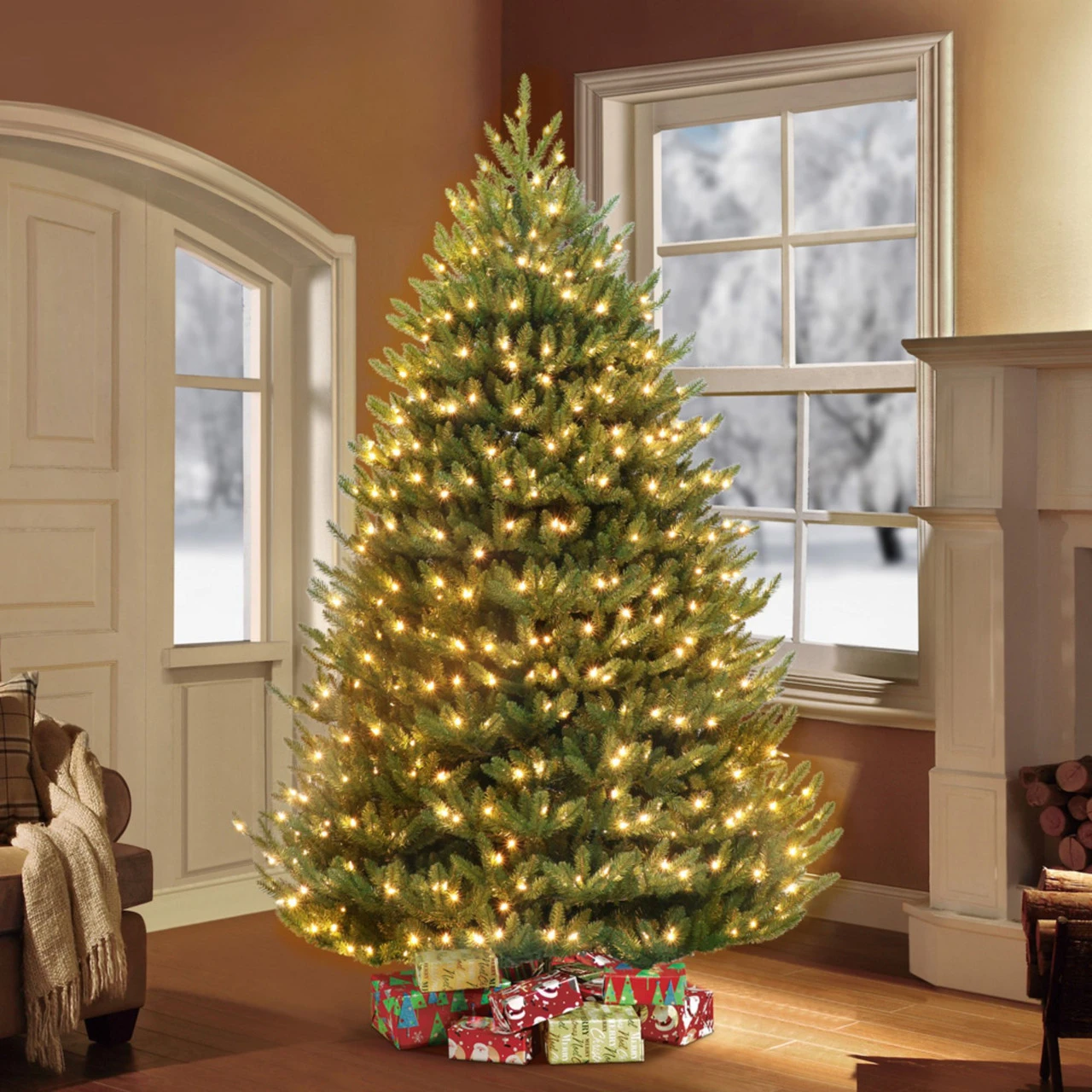 7.5' Pre-lit Canadian Balsam Fir Artificial Christmas Tree - Clear LED Lights 2 7.5' Pre-lit Canadian Balsam Fir Artificial Christmas Tree - Clear LED Lights - Image 2