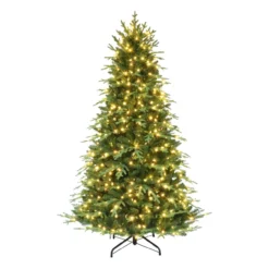 7.5' Pre-Lit LED Galveston Fir Artificial Christmas Tree, Color Select Lights