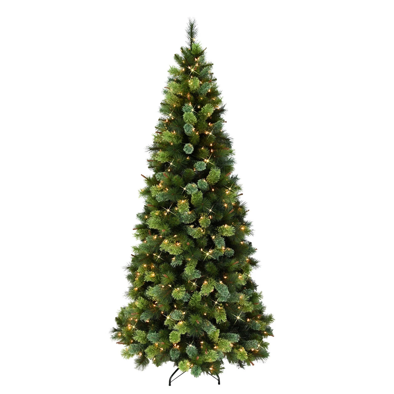 7.5' Pre-Lit Slim Pine Artificial Christmas Tree With Cashmere Tips And Clear Incandescent Lights 1 7.5' Pre-Lit Slim Pine Artificial Christmas Tree With Cashmere Tips And Clear Incandescent Lights